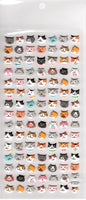 Cat Faces Puffy Sticker Sheet