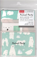 Daiso Polar Bear Animal Party Mini Letter Set