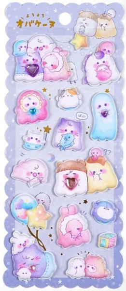 Ghost Obake Super Puffy Sticker Sheet