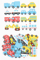 Kamio Colorful Cars Sponge Sticker Sack