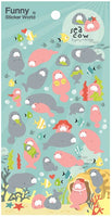 Manatee Sea Cow Puffy Sticker Sheet