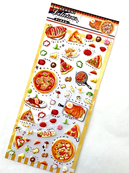 Nekoni Pizza Puffy Sticker Sheet