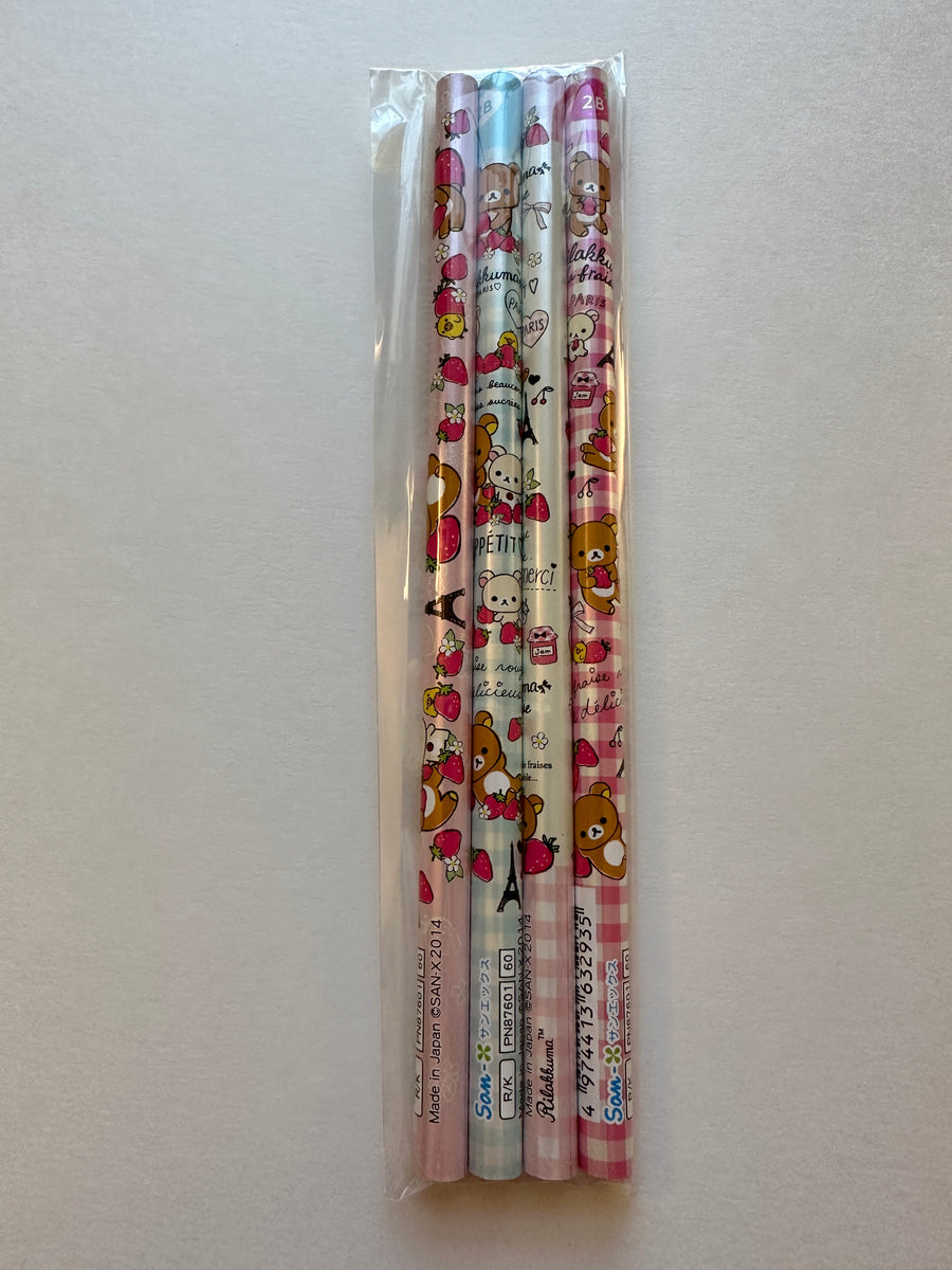 San-x Rilakkuma La Fraise Pencils – kawaiipaperdream