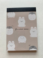 Crux Fuwatto Time Bunny & Hamster Mini Memo Pad