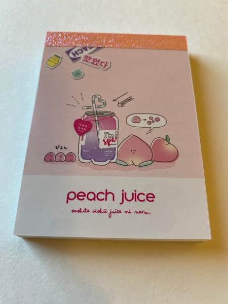 Q-Lia Peach Juice Mini Memo Pad