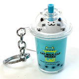 Boba Milk Tea Cat Water Key Charm