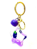 Eggplant Floaty Water Key Charms