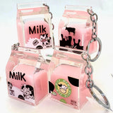 Cow Milk Carton Water Key Charm