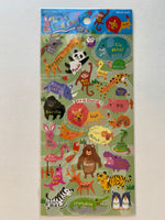 Mind Wave Let's English Zoo Animals Sticker Sheet