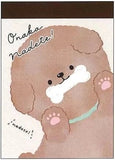 Crux Onaka Nadete Toy Poodle Dog Mini Memo Pad