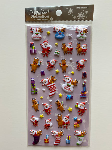 Mind Wave Christmas Santa Puffy Sticker Sheet