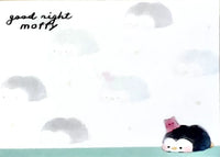 Kamio Good Night Moffy Penguins Mini Memo Pad