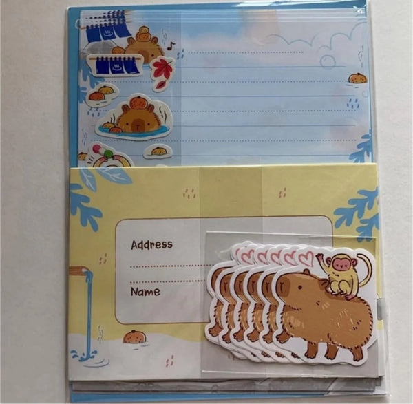 Capybara Chubby Friends Letter Set